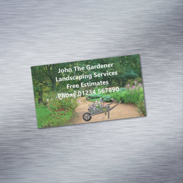   Gardening Magnetic Business Card (In Situ)