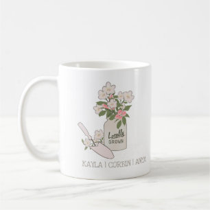 Gardening Mum Custom Kids Names Coffee Mug