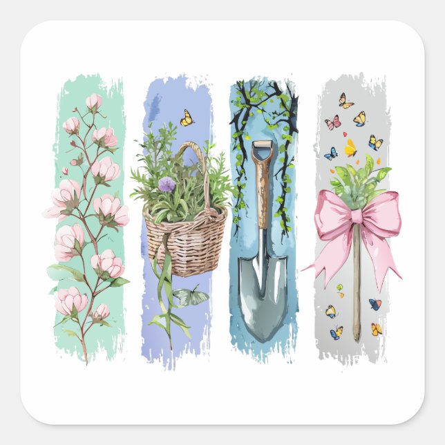 Gardening Nature Lover Square Sticker (Front)