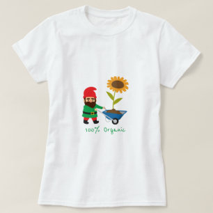 Gardening organic slogan with garden gnome T-Shirt