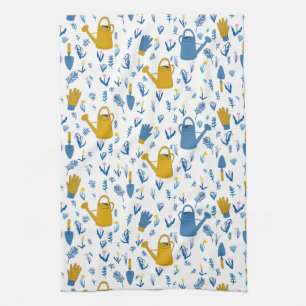 Gardening pattern towel - gift for garden lover