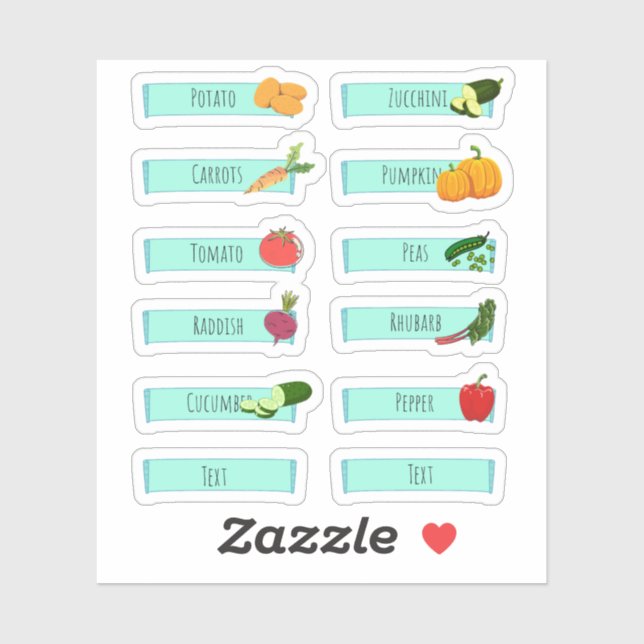 Gardening plant labels Custom-Cut Vinyl Sticker (Sheet)