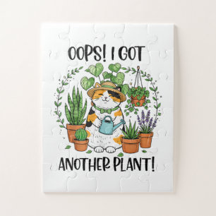 Gardening Planting Cat Oops I Got Another Plant Jigsaw Puzzle