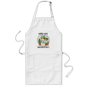 Gardening Planting Cat Oops I Got Another Plant Long Apron