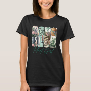 Gardening Planting Crazy Plant Lady Brushstroke Pl T-Shirt