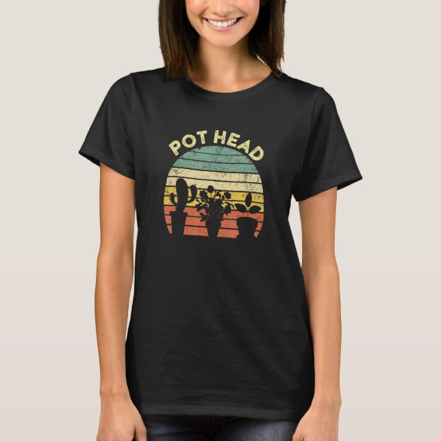 Gardening   Pot Head Pothead Womens Gardener T-Shirt (Front)