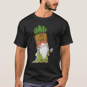 Gardening Potted Plant Pot Head Gnome Garden Women T-Shirt