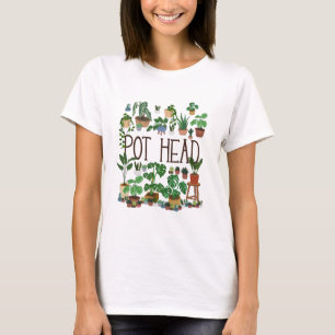 Gardening Potted Plant Pot Head T-Shirt