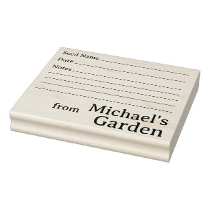 Gardening Seed Saving Rubber Stamp