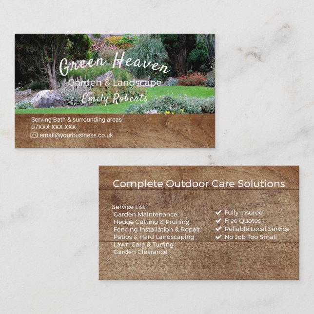Gardening Service Business Card | Professional  (Front/Back)
