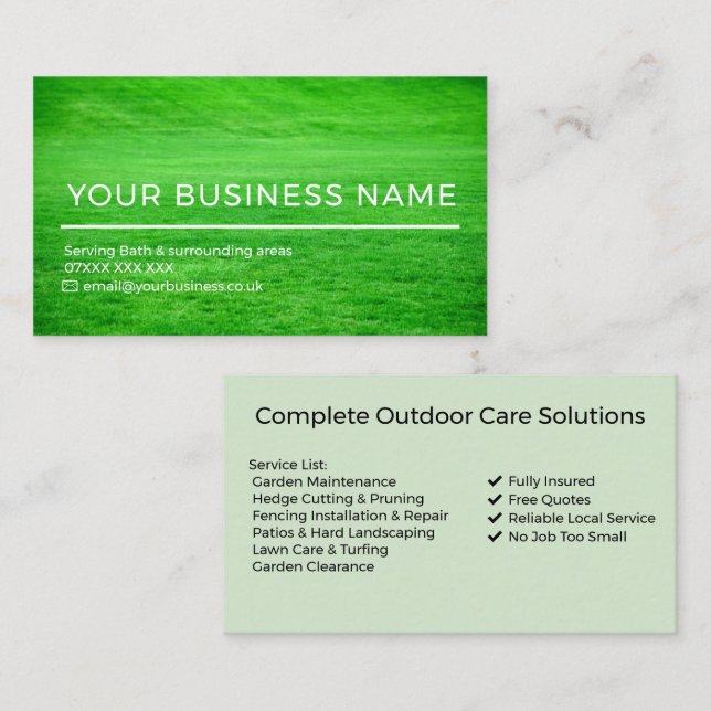 Gardening Service Business Card | Professional  (Front/Back)
