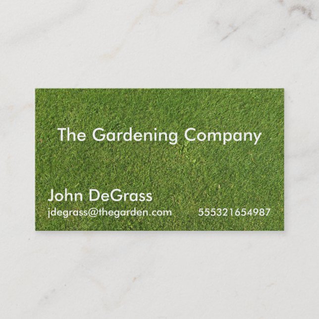 Gardening Services Business Card (Front)