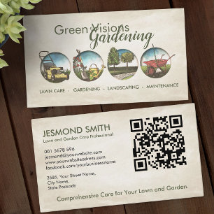 Gardening Services - Hand drawn Illustration Business Card