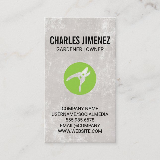 Gardening Shears Business Card (Front)