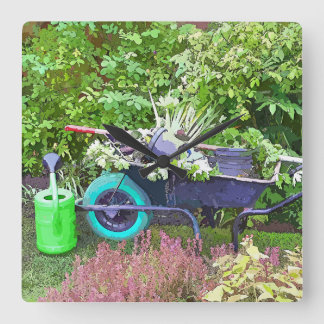 GARDENING SQUARE WALL CLOCK