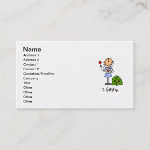 Gardening Stick Figure Business Card