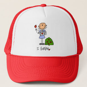 Gardening Stick Figure Trucker Hat