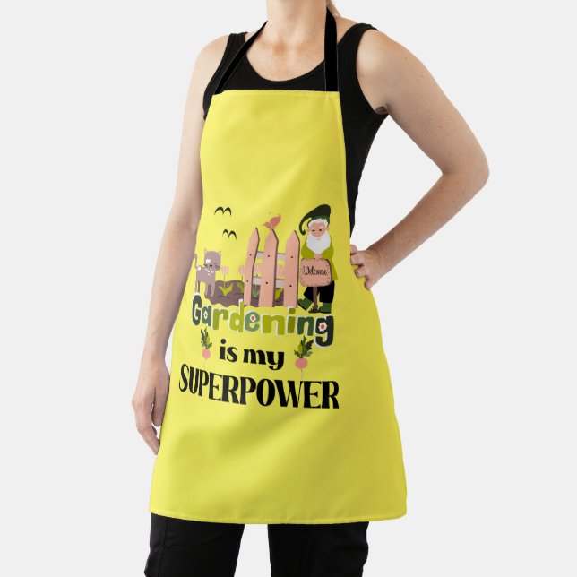 Gardening Superpower, Cute Gardener  Apron (Insitu)