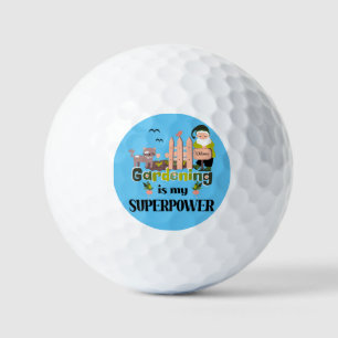 Gardening Superpower, Cute Gardener  Golf Balls