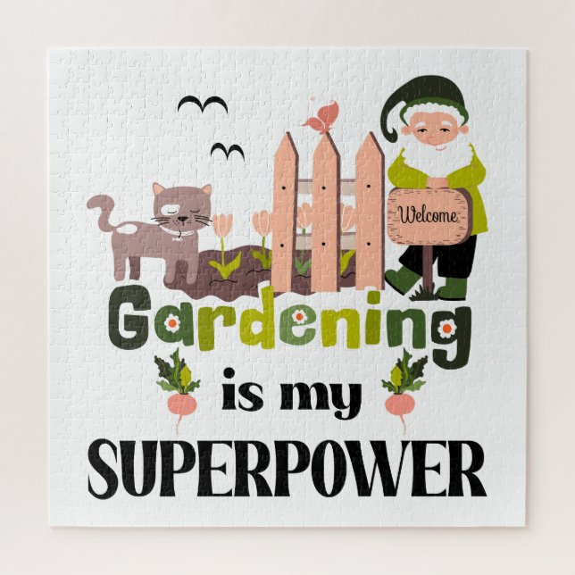 Gardening Superpower, Cute Gardener  Jigsaw Puzzle (Vertical)