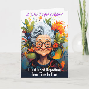 Gardening Theme Custom Birthday - Anniversary Card