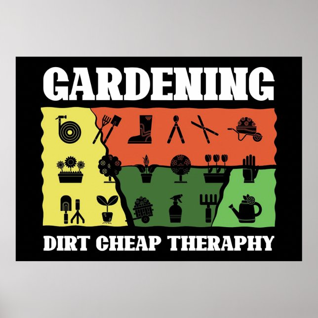 Gardening Theraphy Garden Poster (Front)