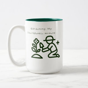 Gardening Therapy Two-Tone Coffee Mug