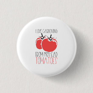 Gardening Tomatoes Gardener Gift 3 Cm Round Badge