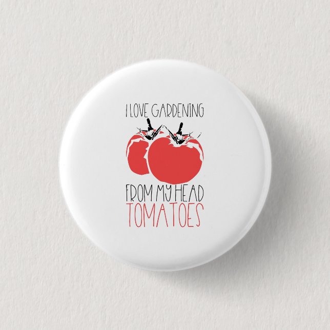 Gardening Tomatoes Gardener Gift 3 Cm Round Badge (Front)