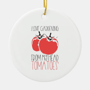 Gardening Tomatoes Gardener Gift Ceramic Tree Decoration