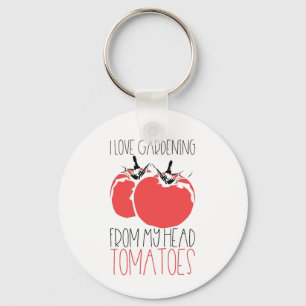 Gardening Tomatoes Gardener Gift Key Ring