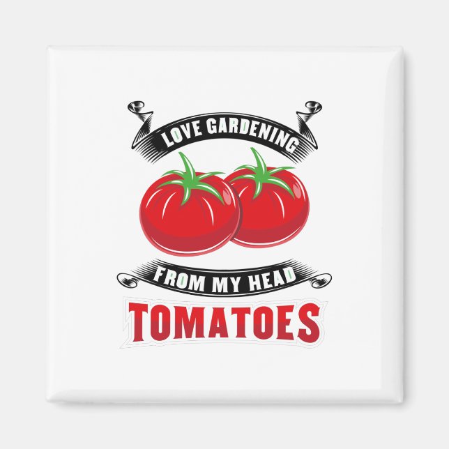 Gardening Tomatoes Tomatohead Magnet (Front)