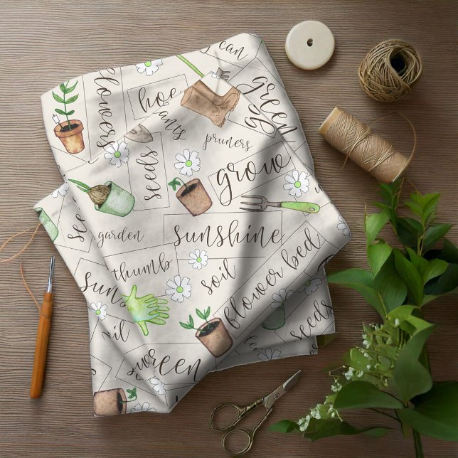 Gardening Tools and Text Br ID753 Fabric (Creator Uploaded)