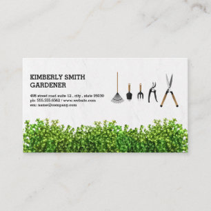 Gardening Tools Bushes Business Card