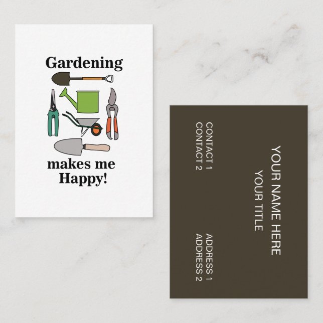 Gardening Tools Gardening  Business Card (Front/Back)