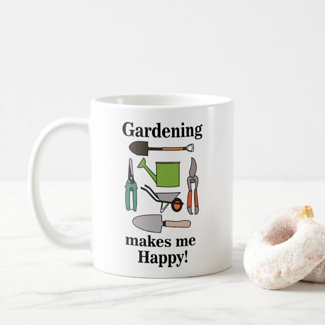 Gardening Tools Gardening  Coffee Mug (With Donut)