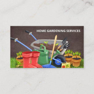 Gardening Tools   Landscaping Business Card