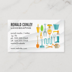 Gardening Tools   Lawn Business Card