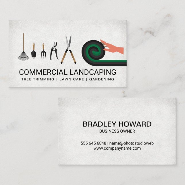 Gardening Tools | Lawn Care Business Card (Front/Back)