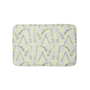 Gardening tools Pattern Bath Mat