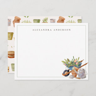 Gardening Tools Personal Stationery Note Card