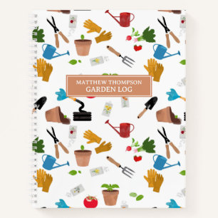Gardening Tools Plants Gardener Nursery Log Notebook