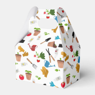 Gardening Tools Plants Gardener Nursery Pattern Favour Box