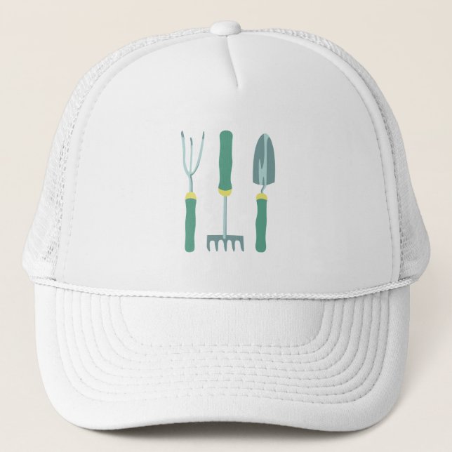 Gardening Tools Trucker Hat (Front)