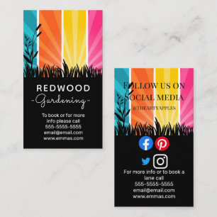 gardening weeding lawn moving horticulture business card