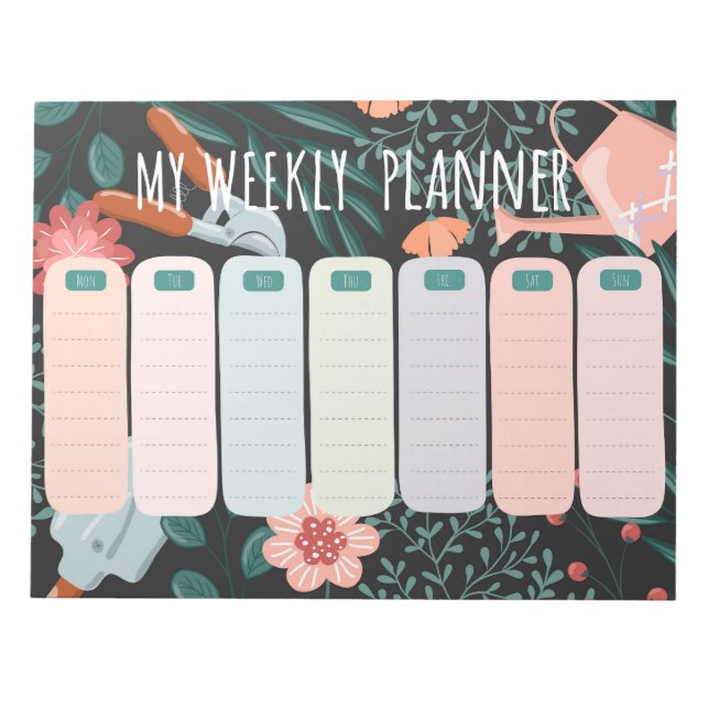 Gardening Weekly Planner Notepad (Front)