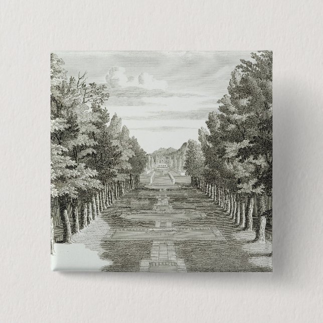 Gardens at Tshehar-Bagh, Isfahan, from' Voyages du 15 Cm Square Badge (Front)