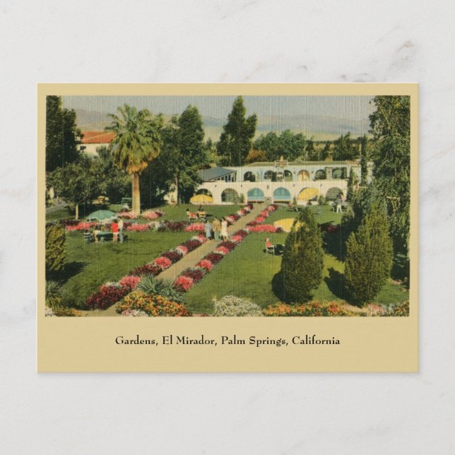 Gardens El Mirador Palm Springs CA Postcard (Front)