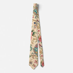 Gardens of Shiraz Songbirds & Peony Chintz Tie