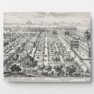 Gardens of the Quirinale, from 'Li Giardini di Rom Plaque